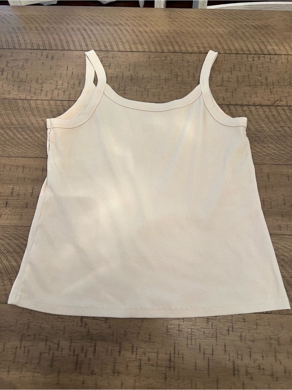 Women's Tan Ribbed Tank Top - Sleeveless Cami